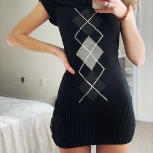 Turtleneck Sweater Dress Vintage Style